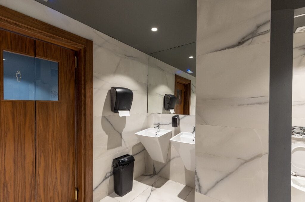 Interior of a luxury public toilet